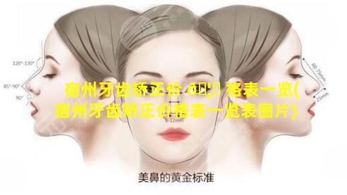 宿州牙齿矫正价 🦅 格表一览(宿州牙齿矫正价格表一览表图片)